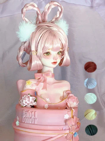 ドール用ウィッグ スタイルウィッグ ホワイト ブラック ゴールド ピンク レッド ブルー SD/MSD/幼SDサイズ