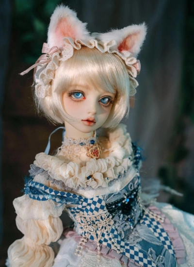 ドール用髪飾り 猫耳カチューシャ ピンク 女の子用 SD/MSD/Blytheサイズ人形用 球体関節人形 BJDDOLL