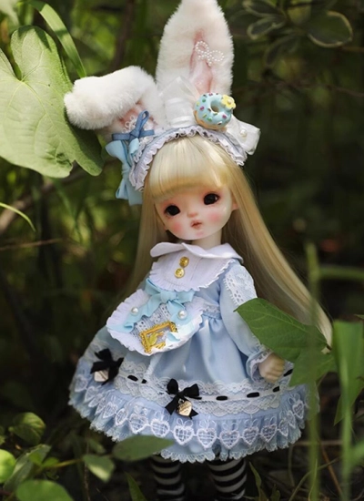 ドール用服 ドレス ブルー 【愛麗絲】Alice 女の子用 YOSDサイズ人形用 BJD