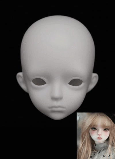 【CD618販売終了割引】ドール用ヘッド 貝芙麗(Beverly)42cmボディ用 球体関節人形用 BJD用