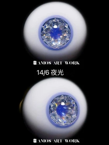 残り1ペアのみ ドール用アイ レジンアイ 夜光 樹脂アイ ブルー 14/6mmサイズ BJD DOLL【23】