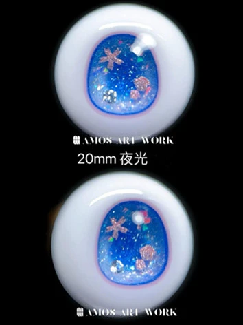 残り1ペアのみ ドール用アイ レジンアイ 夜光 樹脂アイ ブルー 9/20mmサイズ BJD DOLL