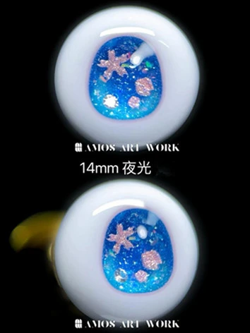 残り1ペアのみ ドール用アイ レジンアイ 夜光 樹脂アイ ブルー 10/14mmサイズ BJD DOLL