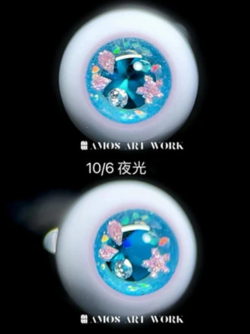 残り1ペアのみ ドール用アイ レジンアイ 夜光 樹脂アイ ブルー 10/6mmサイズ BJD DOLL【8】