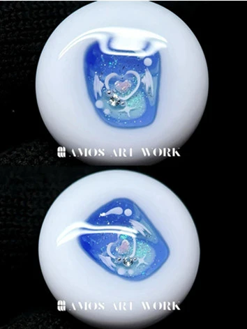 残り1ペアのみ ドール用アイ レジンアイ 【心動】 樹脂アイ ブルー 20mmサイズ MDD/BJD 球体関節人形用