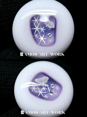 残り1ペアのみ ドール用アイ レジンアイ 【星河蝶園】 樹脂アイ パープル 20mmサイズ MDD/BJD 球体関節人形用