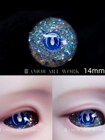 one off ドール用アイ レジンアイ 夜光【X】キラキラ 樹脂アイ 14mmサイズ BJD DOLL