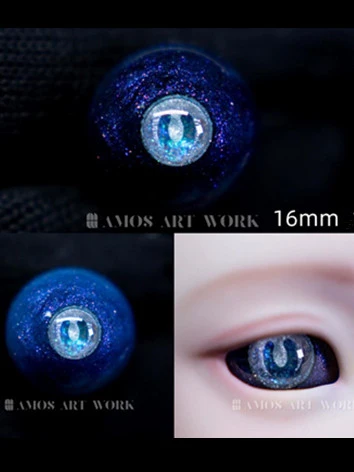 one off ドール用アイ レジンアイ【X】キラキラ 樹脂アイ 16mmサイズ BJD DOLL