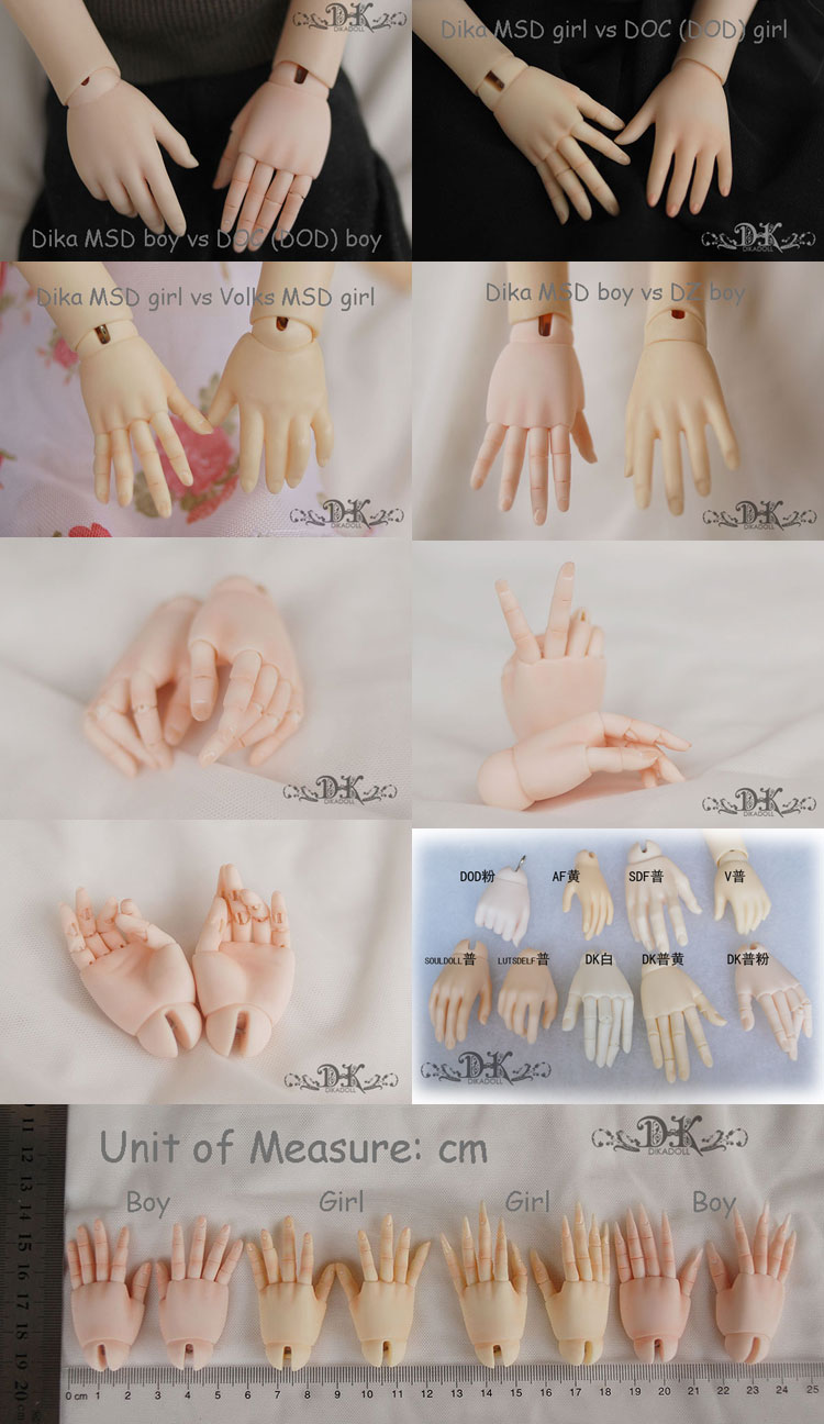 Ball-jointed Hand for MSD BJD (Ball-jointed doll)