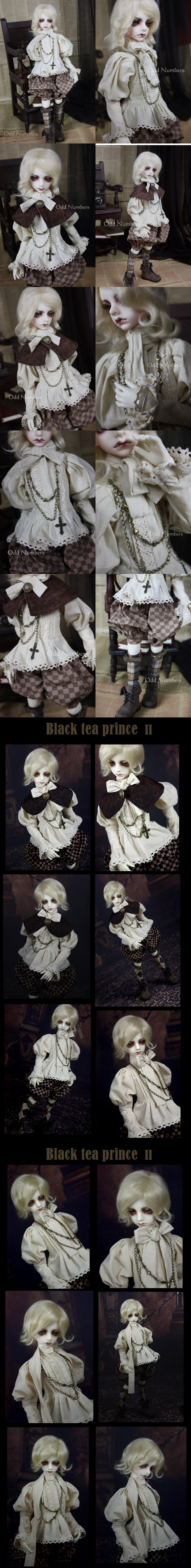Bjd Clothes Black tea prince2 for MSD Ball-jointed Doll