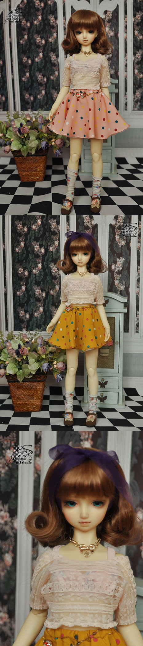 BJD Clothes White T-shirt for SD/MSD/DD Ball-jointed Doll