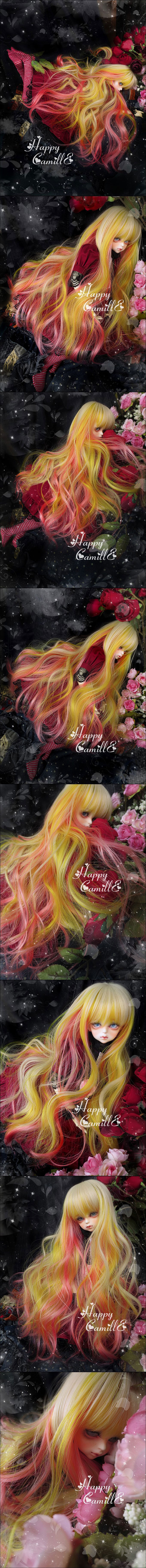 BJD Wig Illusion canary hair for MSD