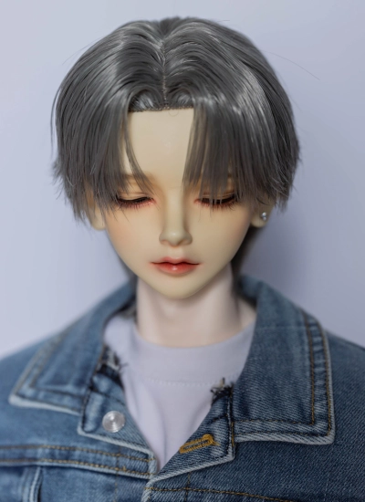 ドール用ウィッグ  シルバーグレー  レッド ベージュ  高温糸 男の子用 MSD/小顔SD/SDサイズ人形用 BJD用 xc