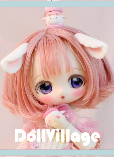 即納 ドール用ウィッグ  高温糸 ピンク系 G-3-026 小顔SDサイズ BJD用