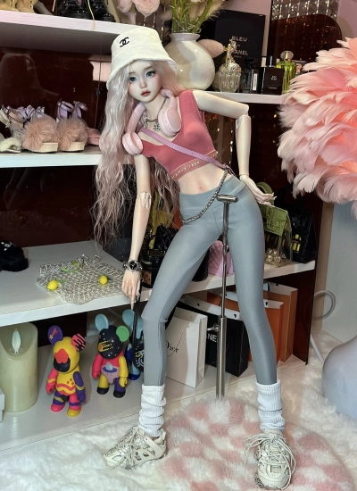 BJD Clothes Three-piece Yoga Set for 1/4 1/3 Size Ball Jointed Doll