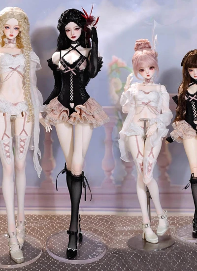 数量限定 ドール用服 宮廷風 パジャマ ホワイト ブラック 男女兼用 大MSD球体関節人形 BJD服