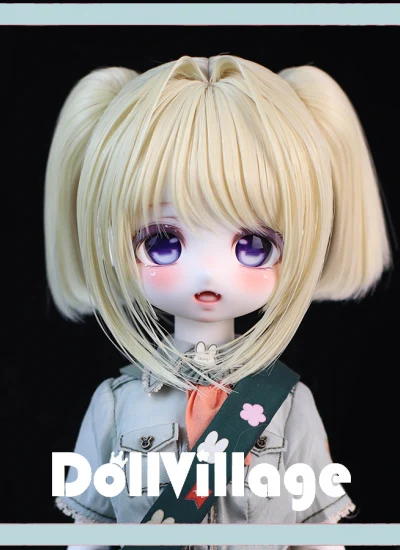 ドール用ウィッグ ゴールド 高温糸 小顔SDサイズ BJD用 JG-007