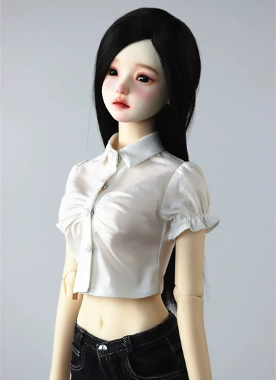 BJD Clothes Preppy Puff Short-sleeve Top for 1/4 1/3 Ball-jointed Doll