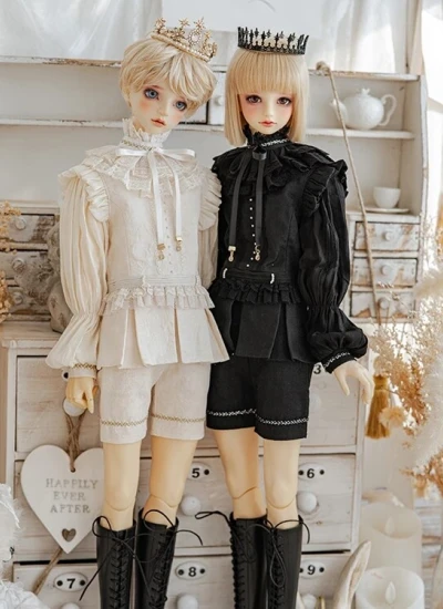 ドール用服 Delirium2.0 巴洛克 洋服セット ブラック ベージュ ワインレッド ダークブルー MSD/SD/SD17サイズ 女の子用 男の子用 球体関節人形用 BJD用