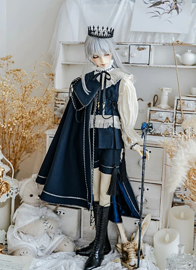 ドール用服 Delirium2.0 巴洛克 マント ブラック ベージュ ワインレッド ダークブルー MSD/SD17サイズ 女の子用 男の子用 球体関節人形用 BJD用