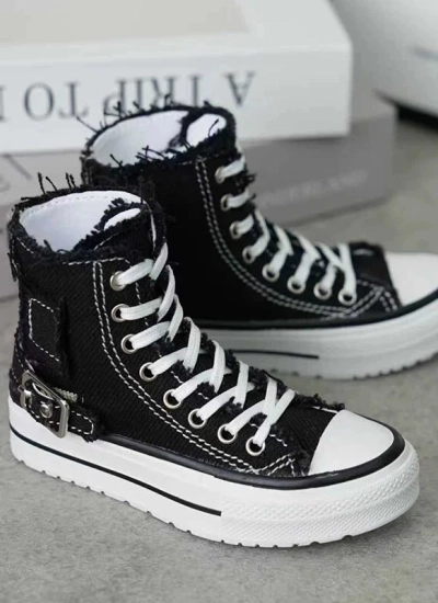 ドール用お靴  キャンバスシューズ スニーカー　ブルー ブラック グレー ホワイト ID75サイズ人形用 球体関節人形用 BJD用