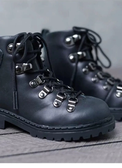 ドール用お靴  マーティンブーツ ブラック ID75サイズ人形用 球体関節人形用 BJD用