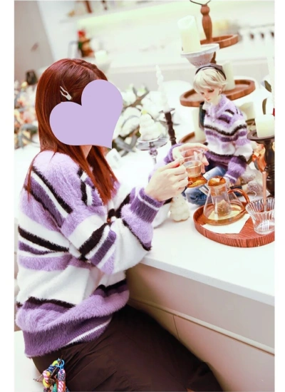 ドール用服 親子ルック 親子服 セーター レッド/ピンク/ブルー/グリーン MDD/MSD/SD/ID75サイズ人形用 大人オーナー様用 BJD 【DEAR DOLL】