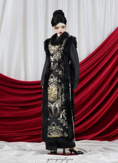 ドール用服 チャイナドレス  イエロー/ブルー/ブラック/レッド SDGR/SD/SD16/FL65/SD17/POPO68/69cmサイズ用 BJD用