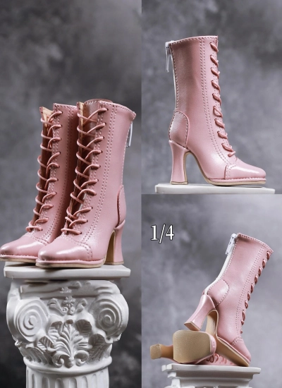 BJDドール用 ブーツ ハイヒール靴 ブラック ブラウン ベージュ ピンク 75/68/SD/MSDサイズ人形用