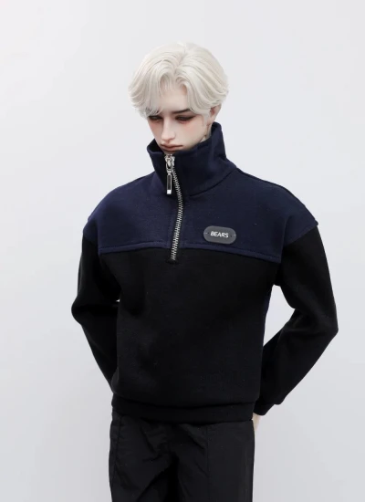 ドール用服 トップス ブルー+ブラック A520 ID75/Loongsoul73/POPO68/SD/SD10/MSDサイズ 男の子用 球体関節人形用 BJD用