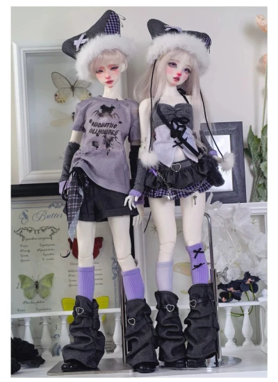 BJDドール用服 洋服セット 【小熊回忆录】パープル MSDサイズ人形用