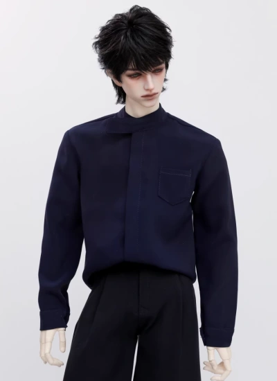 ドール用服 シャツ ダークブルー A518 ID75/Loongsoul73/POPO68/SD/SD10/MSDサイズ 男の子用 球体関節人形用 BJD用