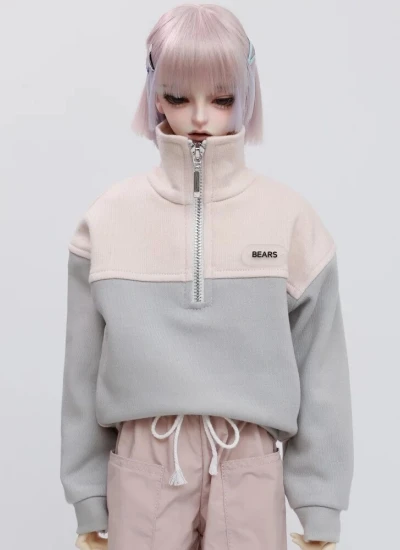 ドール用服 トップス ピンク+グレー A520 ID75/Loongsoul73/POPO68/SD/SD10/MSDサイズ 男の子用 球体関節人形用 BJD用