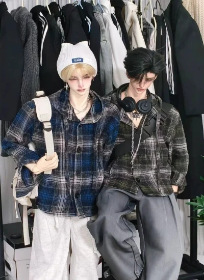 ドール用服 帽子シャツ  グレーブルー   グレーグリーン 77/75サイズ 男の子用 球体関節人形用 BJD用