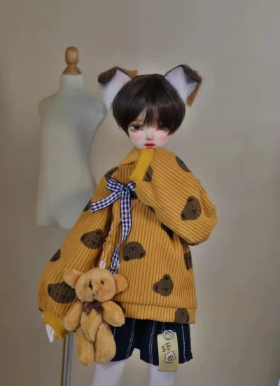 ドール用服 衣装セット イェロー YOSD/MSD 男の子用 女の子用 球体関節人形用 BJD用