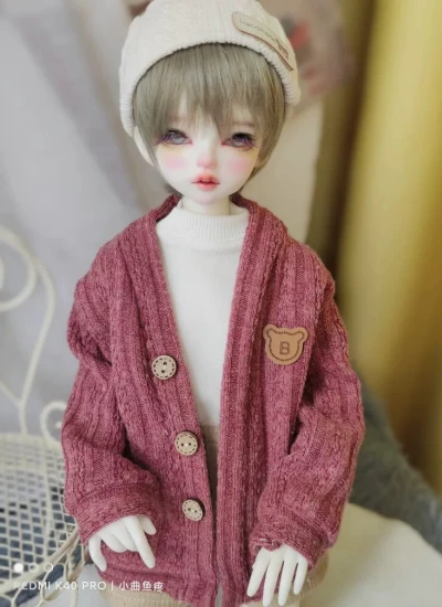 ドール用服 セーター カーディガン ホワイト ベージュ レッド ブルー 青緑 YOSD/MSD 男の子用 女の子用 球体関節人形用 BJD用
