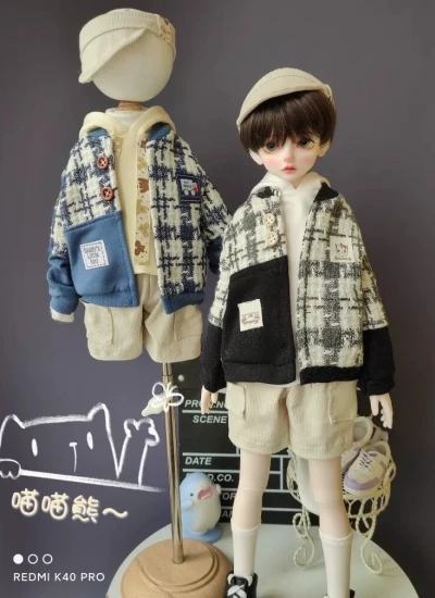 ドール用服 衣装セット ブルー ブラック YOSD/MSD 男の子用 女の子用 球体関節人形用 BJD用