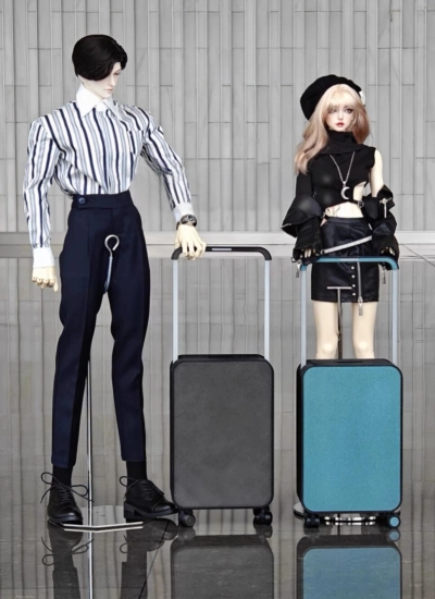 ドール用スーツケース   オレンジ ブルー ブラック 70cm-80cmサイズ人形通用 球体関節人形用 BJDDOLL