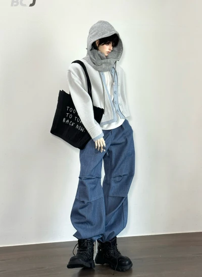 ドール用ズボン 薄いジーンズ ブルー 75-77サイズ通用 男の子用 球体関節人形 BJDDOLL