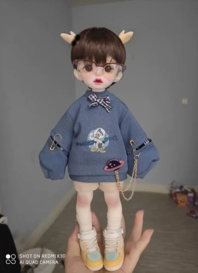 ドール用服 衣装セット ブルー YOSD/MSD 男の子用 女の子用 球体関節人形用 BJD用