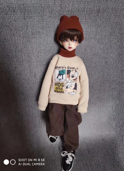 ドール用服 ベージュ ブラウン MSDサイズ 男の子用 女の子用 球体関節人形用 BJD用