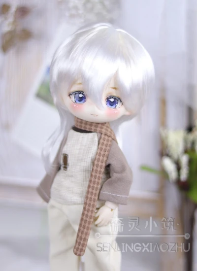 ドール用ウィッグ ショート 柔らかい絲  ブルー ゴールド ブラウン ホワイト ブラック  YOSD/MSD/小顔SD/SDサイズ 男の子用 球体関節人形用