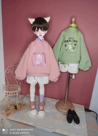 ドール用服 ピンク グリーン セットアップ YOSD/MSDサイズ 球体関節人形用 BJD用