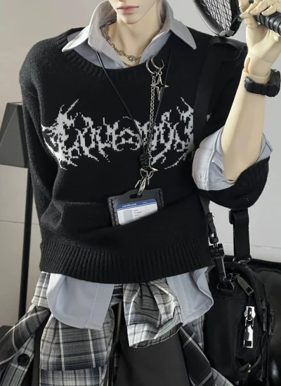 ドール用服 単品 アイテム『アビー風セーター』ブラック 70cm/75cmサイズ人形用 球体関節人形 BJDDOLL