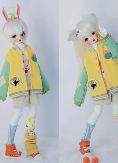 ドール用服 イェロー セットアップ MSDサイズ 球体関節人形用 BJD用