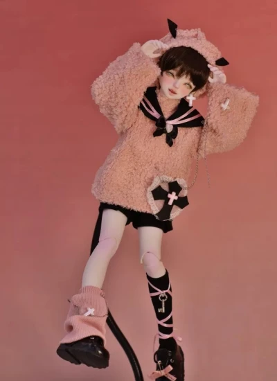 ドール用服 ブラウン アップ MSDサイズ 球体関節人形用 BJD用