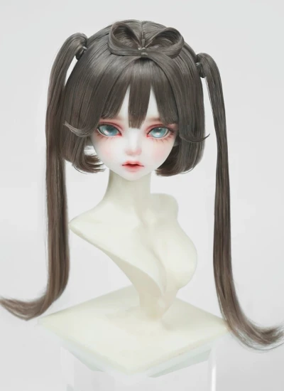 BJD ドール用ウィッグ シルバー ピンク ホワイト グリーン ゴールド パープル ブラウン MSDサイズ人形用