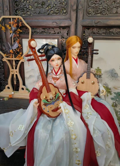 BJDドール用 楽器 中国琵琶 撮影用 SD/70/75/80サイズ人形通用