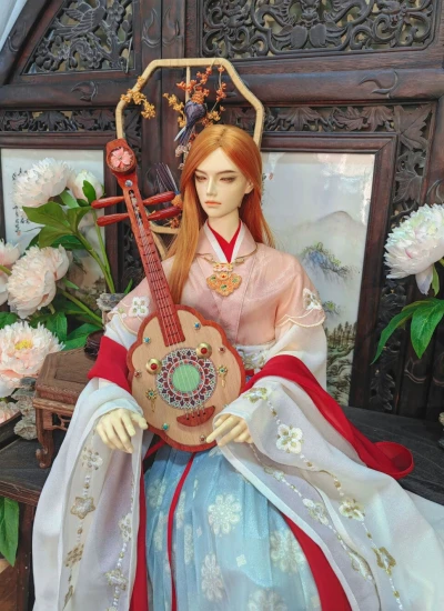 BJDドール用 楽器 中国琵琶 撮影用 SD/70/75/80サイズ人形通用