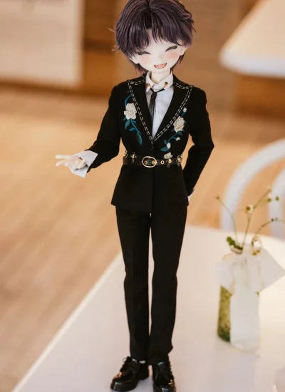 ドール用服 スーツセット 祁煜服 ブラック 大MSD/通常MSD/マッスルMSD人形用 球体関節人形用 BJD用